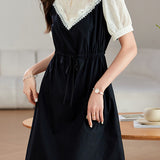 Faux Two-Piece Spliced Dress