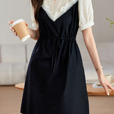 Faux Two-Piece Spliced Dress