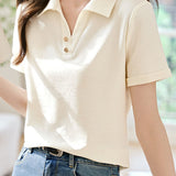 Minimalist Versatile Basic Short Sleeve T-Shirt