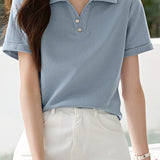 Minimalist Versatile Basic Short Sleeve T-Shirt