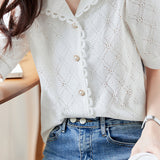 Vintage Lace Splicing Shirt
