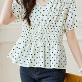 Elegant Casual V-Neck Ruffle Shirt