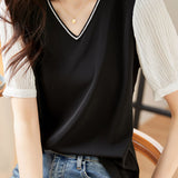 French Style V-Neck Chiffon Shirt