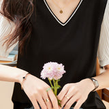French Style V-Neck Chiffon Shirt