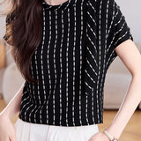 Minimalist Striped Ribbon Shirt