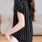 Minimalist Striped Ribbon Shirt