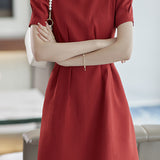 Elegant Waffle Waist Skirt