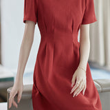 Elegant Waffle Waist Skirt