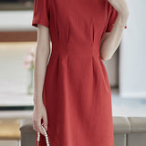 Elegant Waffle Waist Skirt
