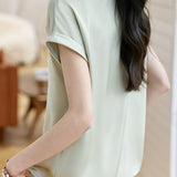Versatile Color Block Shoulder Panel Shirt