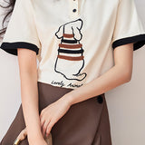 Casual Dog Print T-Shirt