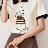Casual Dog Print T-Shirt