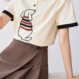 Casual Dog Print T-Shirt