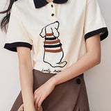 Casual Dog Print T-Shirt