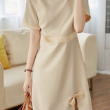 Gentle Elegant Irregular Midi Skirt