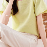 Elegant Soft Puff Short Sleeve Top