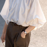 French Vintage Puff Sleeve Shirt