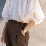 French Vintage Puff Sleeve Shirt