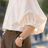 French Vintage Puff Sleeve Shirt