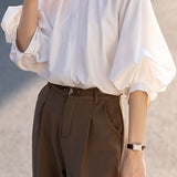 French Vintage Puff Sleeve Shirt