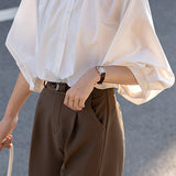 French Vintage Puff Sleeve Shirt