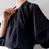 French Vintage Puff Sleeve Shirt