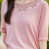 Elegant Hollow Knit Top
