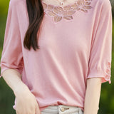 Elegant Hollow Knit Top