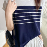 Simple Striped Knit Sweater