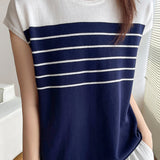 Simple Striped Knit Sweater