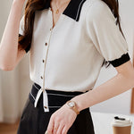 French Sweet Collared Knit Sweater - liwisi