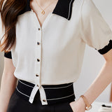 French Sweet Collared Knit Sweater - liwisi