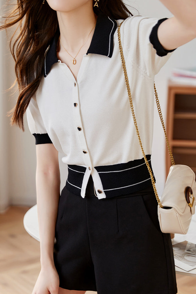 French Sweet Collared Knit Sweater - liwisi