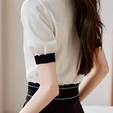 French Sweet Collared Knit Sweater - liwisi
