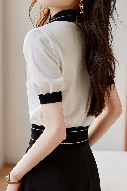 French Sweet Collared Knit Sweater - liwisi