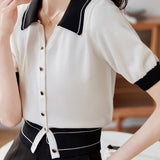 French Sweet Collared Knit Sweater - liwisi
