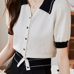 French Sweet Collared Knit Sweater - liwisi