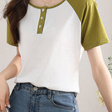 Color Block Raglan T-Shirt