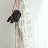 Floral Print Half-Skirt Set