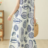 Color Block Three-Quarter Sleeve Slim Dress