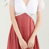 Color Block Skirted Swimsuit