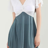 Color Block Skirted Swimsuit
