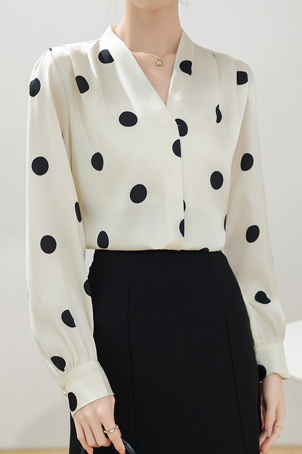 Elegant Polka Dot Shirt - liwisi