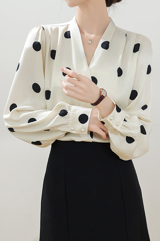 Elegant Polka Dot Shirt - liwisi