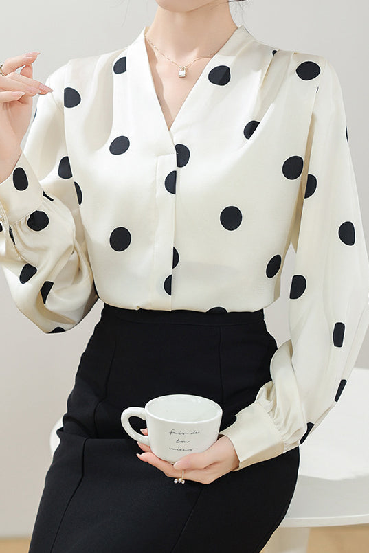 Elegant Polka Dot Shirt - liwisi