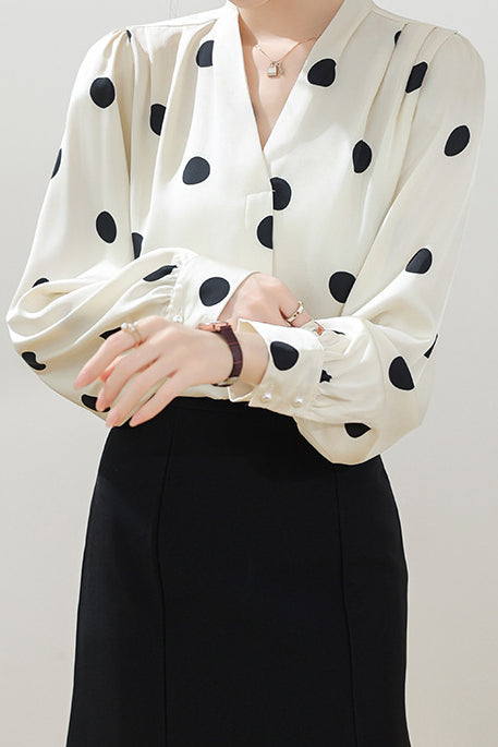 Elegant Polka Dot Shirt - liwisi