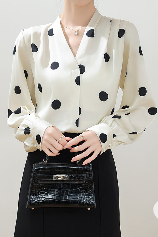 Elegant Polka Dot Shirt - liwisi