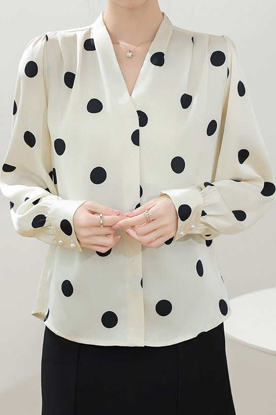 Elegant Polka Dot Shirt - liwisi