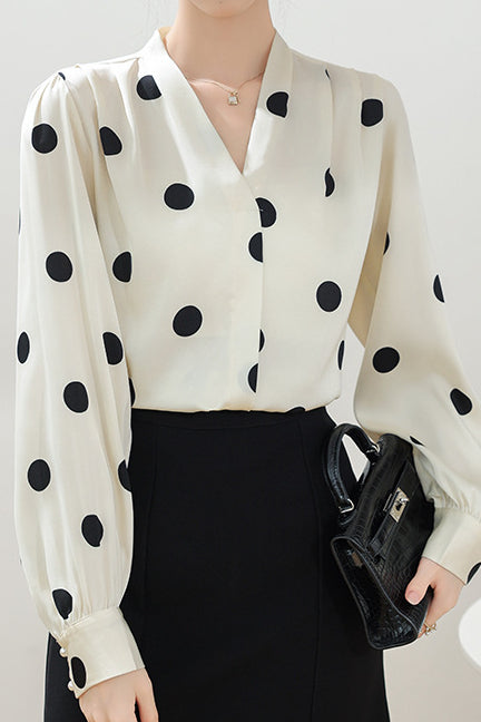 Elegant Polka Dot Shirt - liwisi