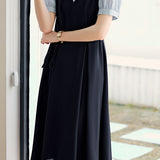 Textured Faux Two-Piece Dress